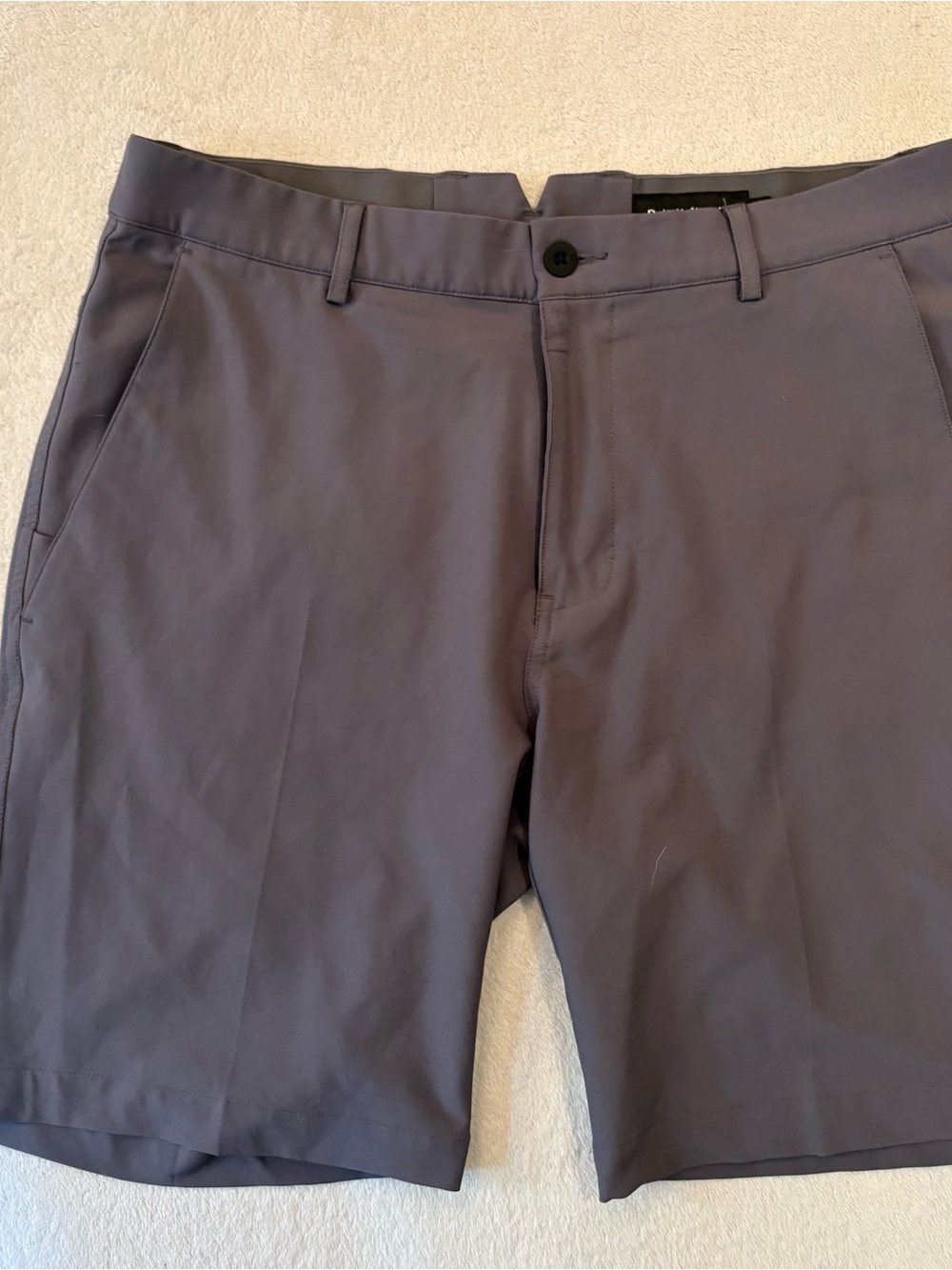 Dunning Men's Flat Front Golf Performance Shorts Charcoal Sz 33